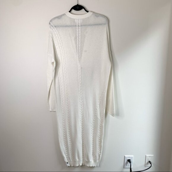 One Teaspoon Sorrento Knit Long Cardigan Sweater Duster Maxi Cream Cotton - Picture 14 of 16